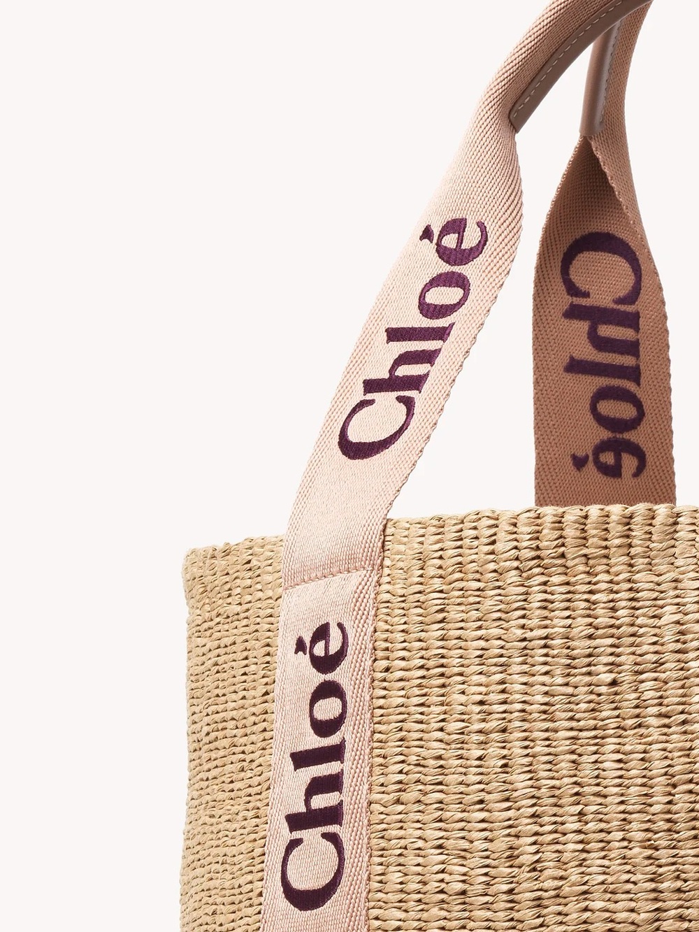 NWT Chloe Woody Large Raffia Basket Bag - Picture 4 of 4